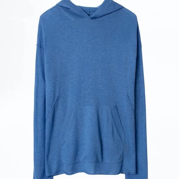 Zadig & Voltaire Cashmere Sweater blue hooded - Picture 4 of 5